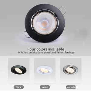 Die Casting Aluminum Gu10 Recessed Downlights Adjustable Lighting Fixture