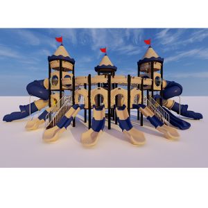 Kindergarten Kids Outdoor Plastic Playground Slides Equipment