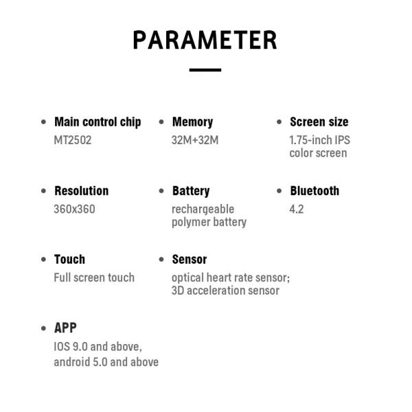 T500+ 1.75 Inch Full Screen Smartwatch Bluetooth Calling