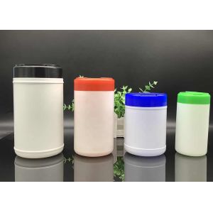 HDPE Wet Wipes Buckets ISO9001 Cylinder Wet Wipes Packaging Bottles