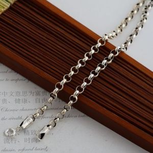 Sterling 925 Silver 3.5mm Rolo Chain Necklace (XH041845W)