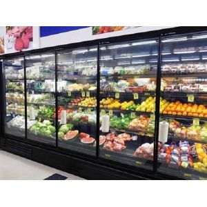 China 4/5/6 Door Commercial Glass Door Freezer Glass Door Cooler Supermarket High End on sale