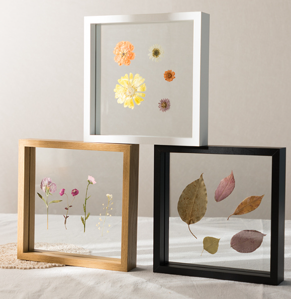 Office Home Desktop Display Wooden Frame for DIY Dry Flowers and Leaves