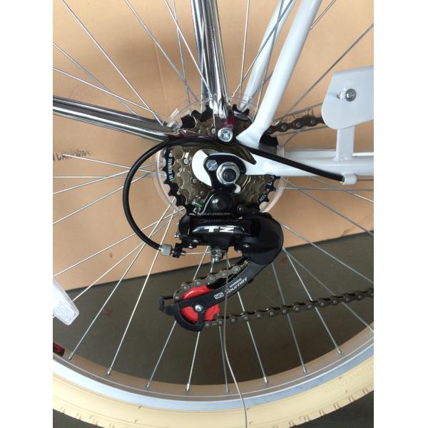 USA Made 26" 7 Speed Shimano Hi-Ten Steel Frame Beach Cruiser Bike for Women and Girls