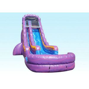 Purple Attractive Kids Inflatable Water Slide Pressure-resistance
