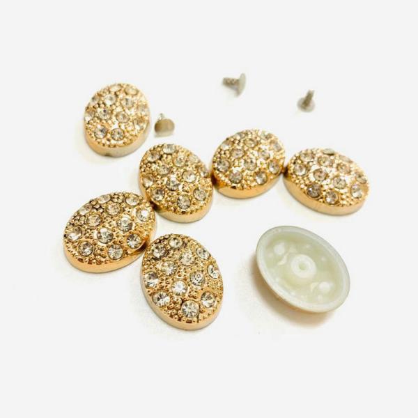 Wholesale ABS garment rivet with nail rhinestone decoration plastic ornament