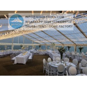 650g/Sqm Coated Pvc Clear Roof Outdoor Wedding Tent 15*20m