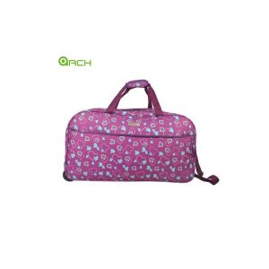 Rolling Luggage Bag Printing 600d Polyester Wheeled Duffle Bag with One Front