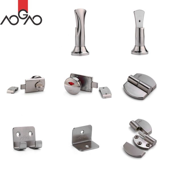Stainless Steel Toilet Partition Accessories Rustproof Alloy Modular Hardware