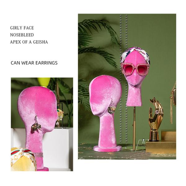 Multi Color Adjustable Hight Styrofoam Mannequin Head Foam Hat Head Pieces Scarf Display Racks for Retail Shops