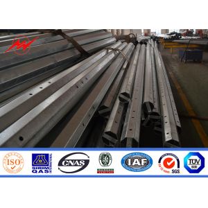 12m 350daN Electric Galvanized Steel Pole Bitumen Diameter 120mm - 280mm