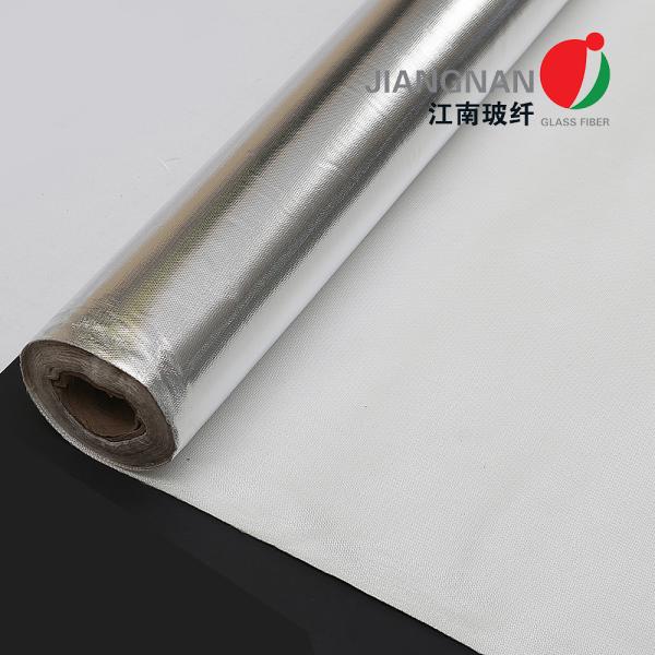 Buy Thermal Insulation Silver Aluminum Fiberglass Cloth Flame Retardant at wholesale prices