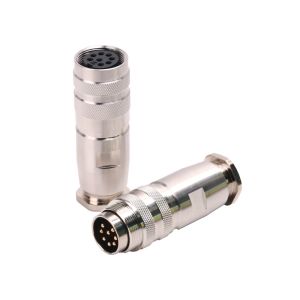 5A Waterproof Metal Connector , IP68 M16 8pins Male Assembly Male Connector With