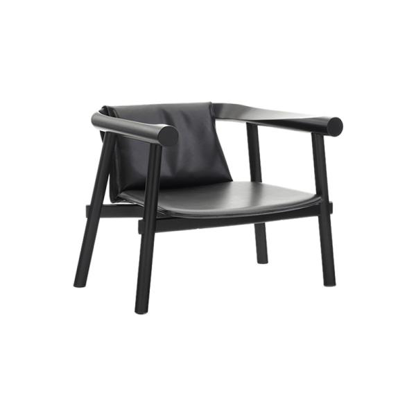 Sturdy Hotel Style Armchairs Black Leather Modern Armchair Rustproof