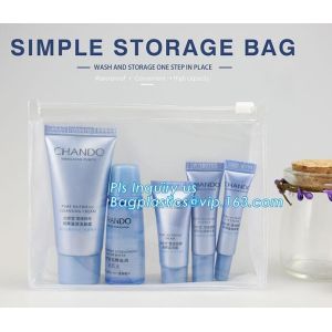 vinyl toiletry zipper bag pvc slider bag waterproof customized print clear pvc cosmetic bags, Reusable Clear Pvc Cosmeti