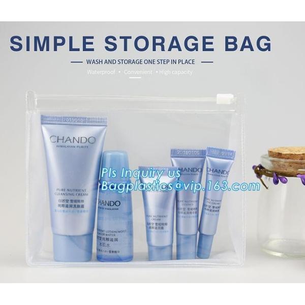 Buy vinyl toiletry zipper bag pvc slider bag waterproof customized print clear pvc cosmetic bags, Reusable Clear Pvc Cosmeti at wholesale prices