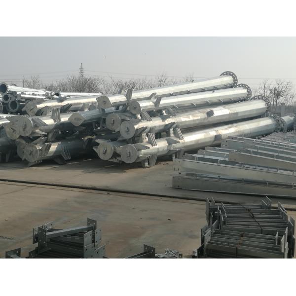 18m 230KV Polygonal Electric Steel Tubular Pole For Overhead Project