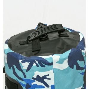 Multifunctional Water Resistant Duffel Bag Blue Large Capacity 45L Cylinder