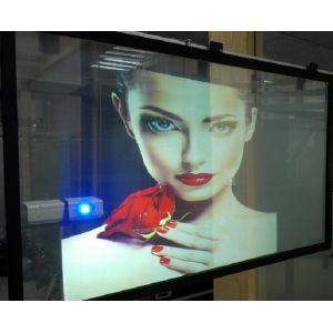 3D Advertising Rear Projection Film Daylight Glass Holographic 100um Transparent