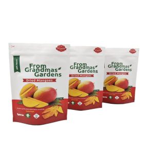 Low MOQ Custom Stand Up Kraft Paper Bag for Dried Mango Fruit Recycled