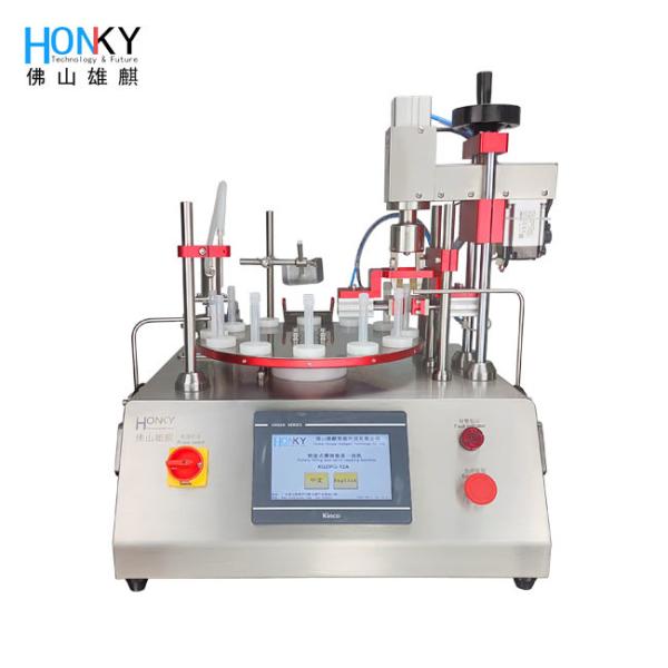 GMP Workshop Using Desktop Vial Filling Capping Machine With Servo Capping Head
