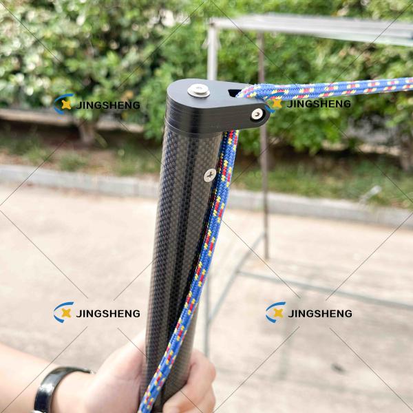 8ft Heavy Duty Sunshade Pole | Designed for Outrigger Use - Glossy Black