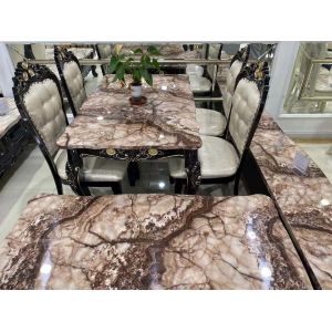 China Beige Faux Marble Dinette With Good Moisture Resistance No Scratches on sale