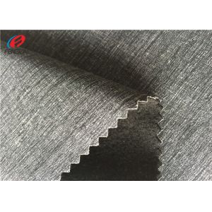 Polar Fleece Laminated Polyester Tricot Knit Fabric For Outer Wear In Grey
