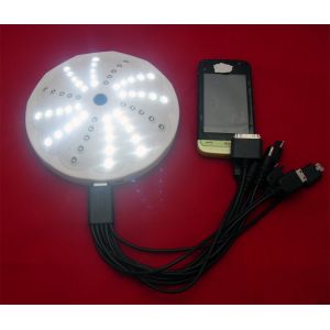 Quality 1800ma solar cell phone charger, with 60pcs LED light for sale