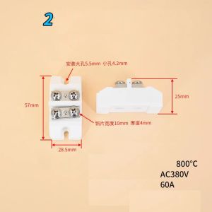 11mm Ceramic Barrier Screw Terminal Blocks 800℃ High Temperature Resistance 60