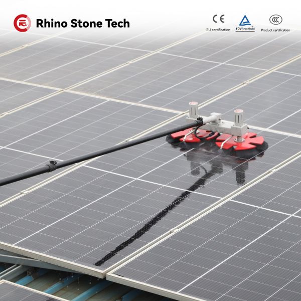 Rotating Brushes Rooftop Solar Farm Power Plant Clean Machine Photovoltaic