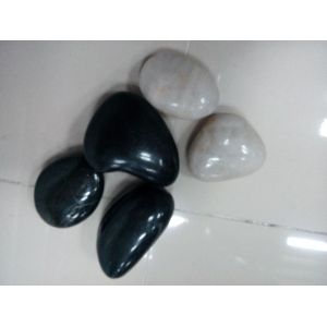 Decorative Black River Stones or Pebbles, White River stones,White&Black Cobble