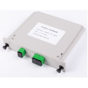 SC APC FTTH Fiber Optic 1x2 Plc Splitter Insert Type Odf Plc Splitter