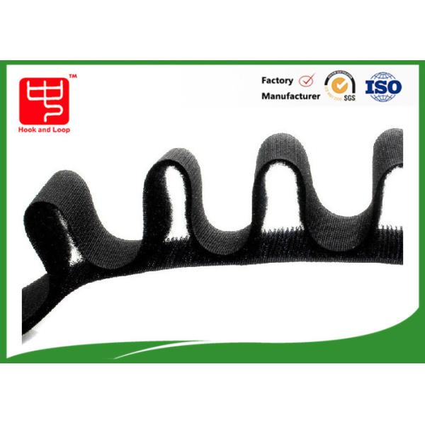 China 20mm Black Hook And Loop Tape Self Adhesive Silk Printing Logo on sale China 20mm Black Hook And Loop Tape Self Adhesive Silk Printing Logo on sale