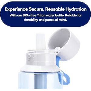 HAS Filtered Water Bottle 700ml / 24oz Tritan Material For Camping Adventures