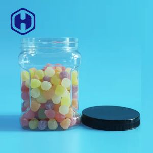 720ml 24oz Home Storage Square Plastic Jar Bpa Free Transparent