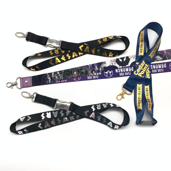 Buy Promotion Neck Strap Lanyard For Id Cards Silk Screen Logo With Metal Lock at wholesale prices