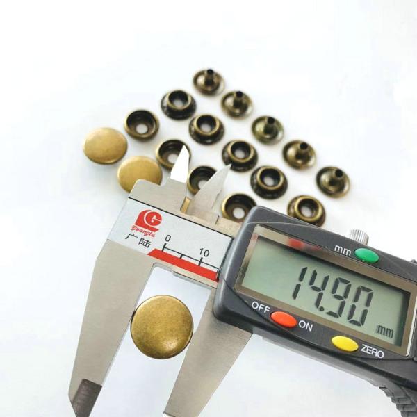 wholesale 4 parts metal stainless steel snap fastener button with custom LOGO