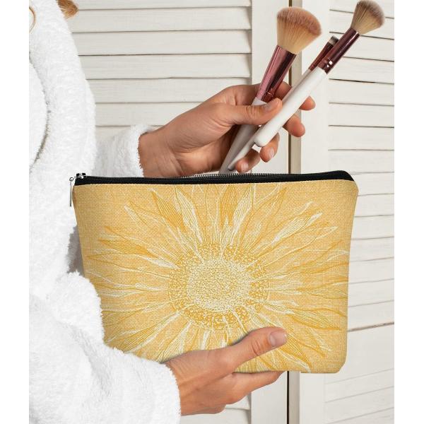 Lightweight Waterproof Flower Cosmetic Bag For Teen Girls Women Birthday Christmas