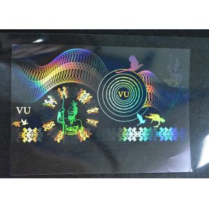 Quality Transparent Holographic Security Stickers Double Layer Strong Adhesive for sale