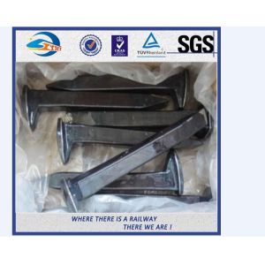 Galvanized Railroad Track Spikes , Q235 Screw Spikes Railroad