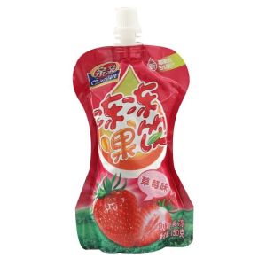 Custom Aluminum Foil Juice Plastic Bag Liquid Pouch With Spout