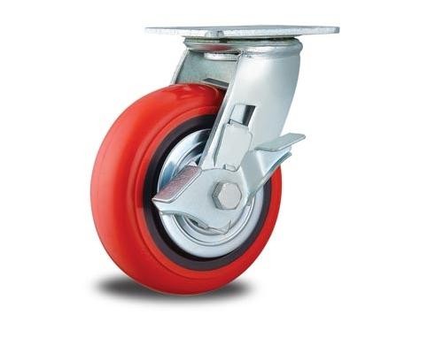 Buy Side Brake PU cast iron Caster Korea at wholesale prices