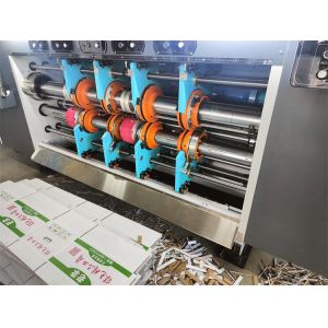 Semi-auto 3 Colors Flexo Ink Printing Slotting Die Cutting Machine With Chain