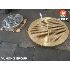 Quality ASME SB171 C71500 Copper Alloy Tubesheet Plates For Heat Exchangers for sale