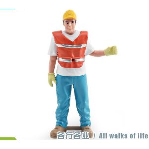People at Work Model Toy Safety Officer Figure Pretend Professionals Figurines