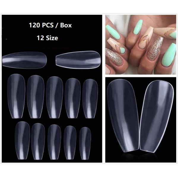 Hot Sale High Quality Customized Label for Nail Salon Shop Nail Tips Half Cover Easy to Operate Press on Nails