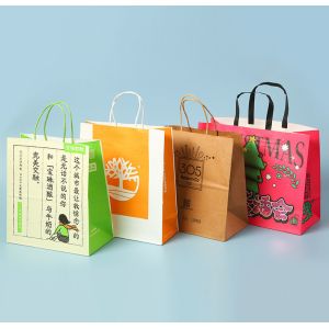 Coffee Tea Takeaway Kraft Paper Bags Custom Color Accepted Gravure Printing Your