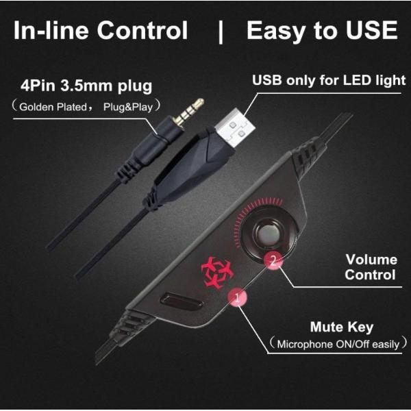 100mA 117dB Hunterspider Noise Cancelling Gaming Headphones