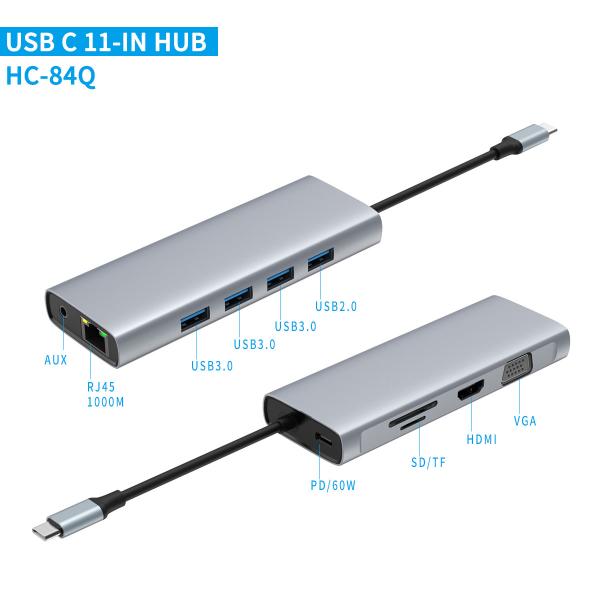 Speedy Aluminum Multi Port HDMI Hub And Usb For Enhanced Connectivity